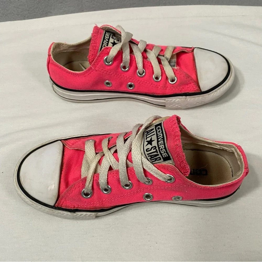 Converse All Star Low Top Pink Shoes Kids Girls Youth Size 12